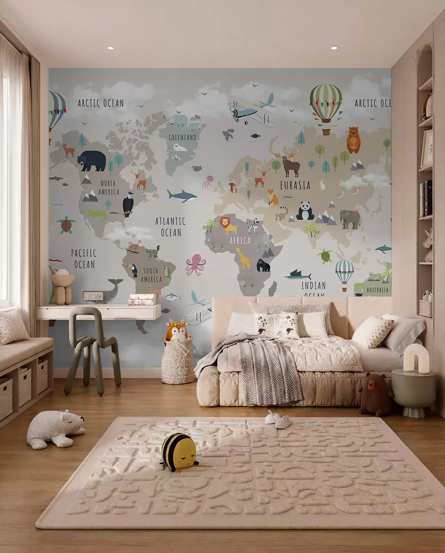 wall murals Animal Atlas in English c00002en