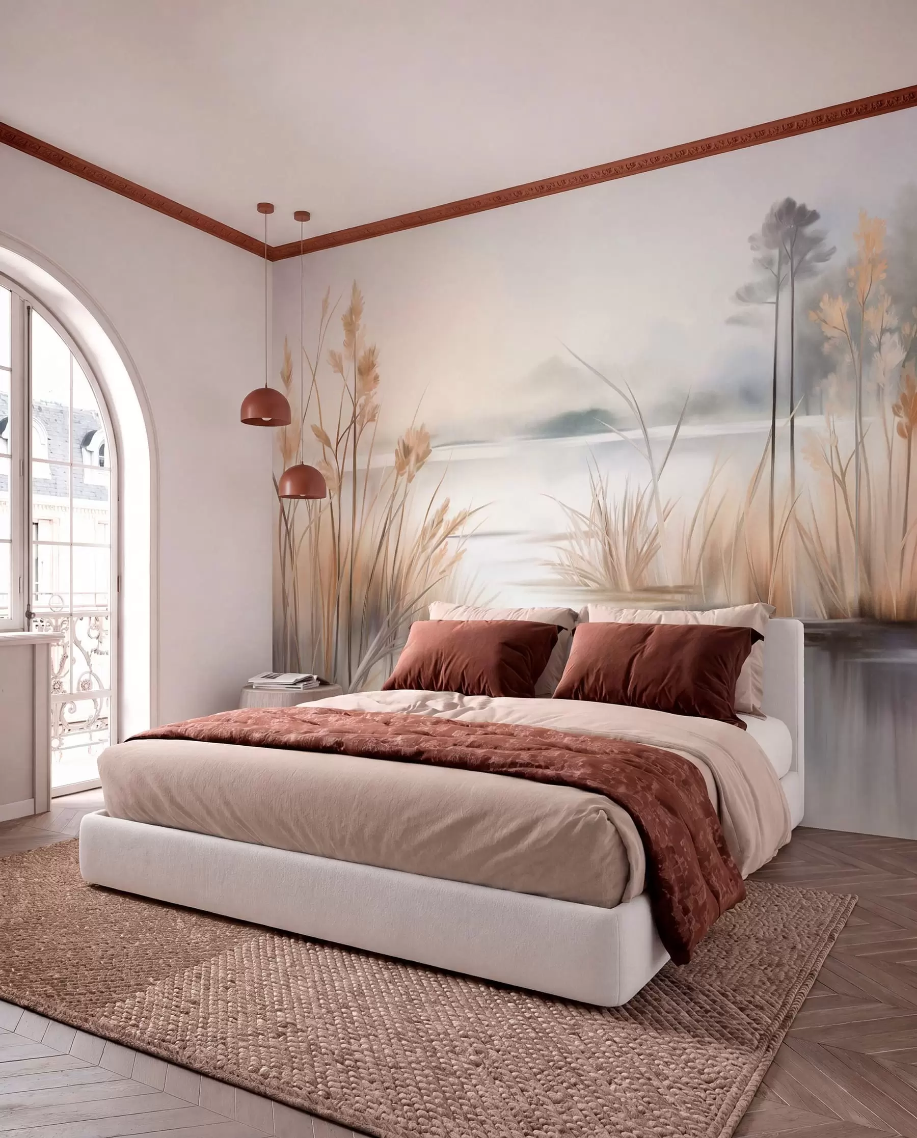 wall murals Lake beyond the Reeds w09534