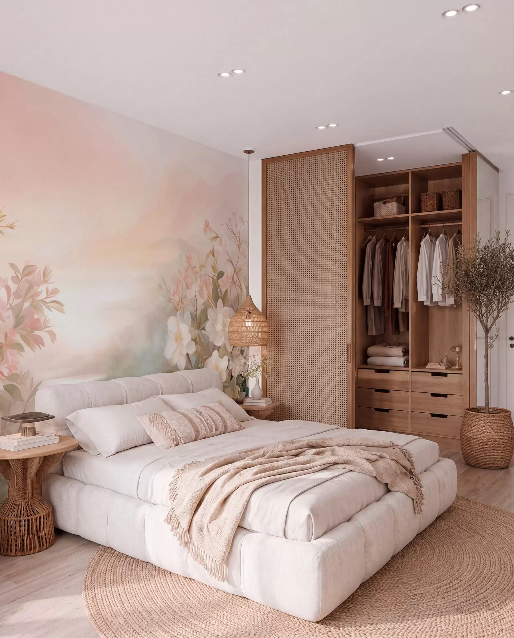 wall murals River through the Flowers w09537