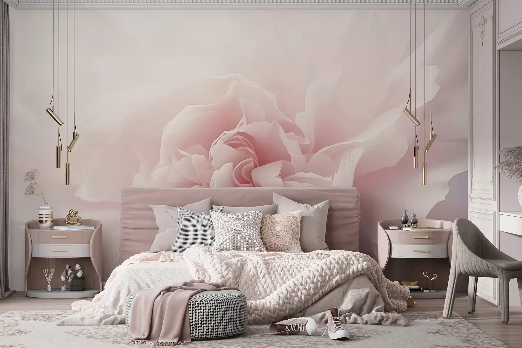 wall murals Petals, large flower w04891