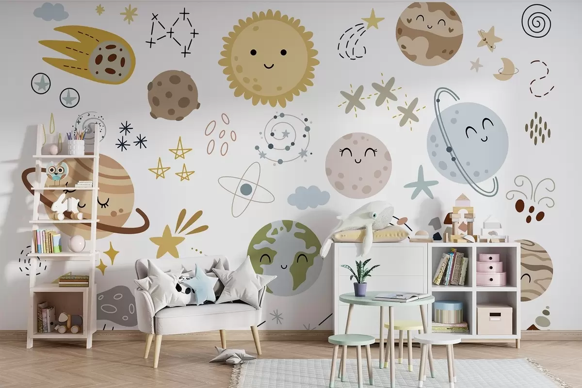 wall murals Planets and stars, space w04893