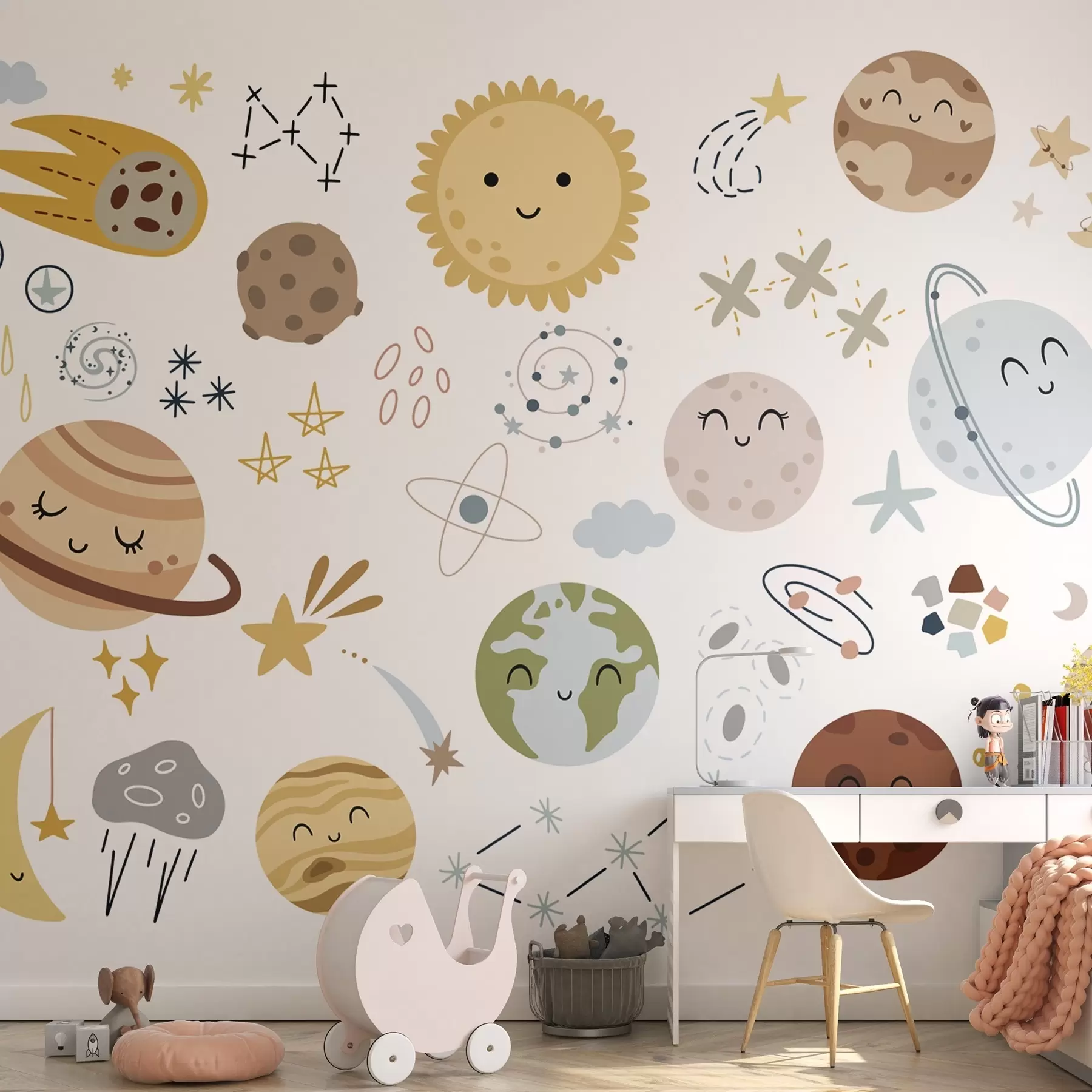wall murals Planets and stars, space w04893