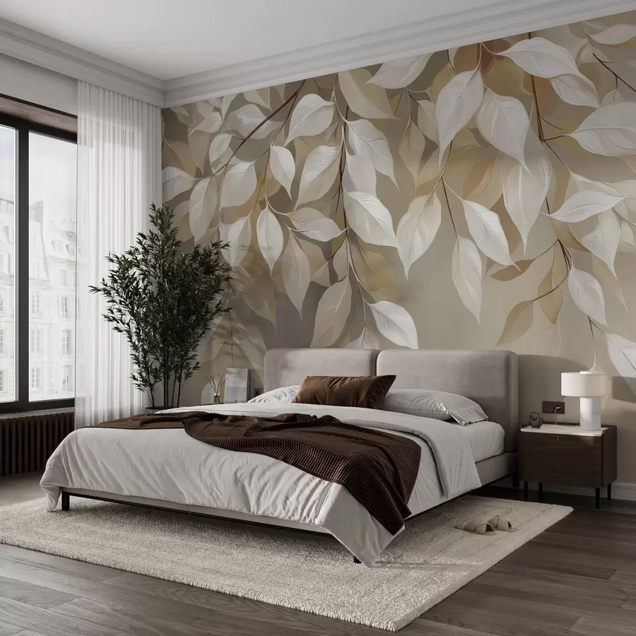 wall murals A branch of chervil with leaves w04899