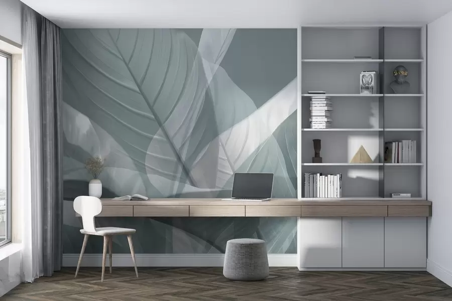wall murals Large leaves w04901v1