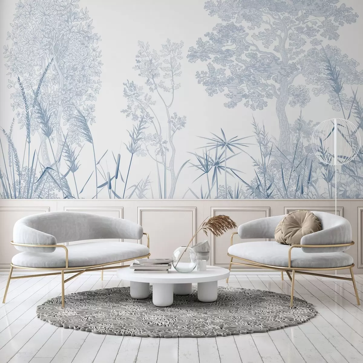 wall murals Trees and grass w04910