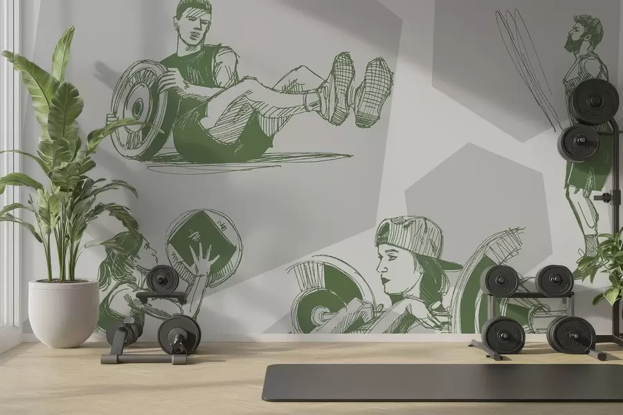 wall murals Athletes w04909v1