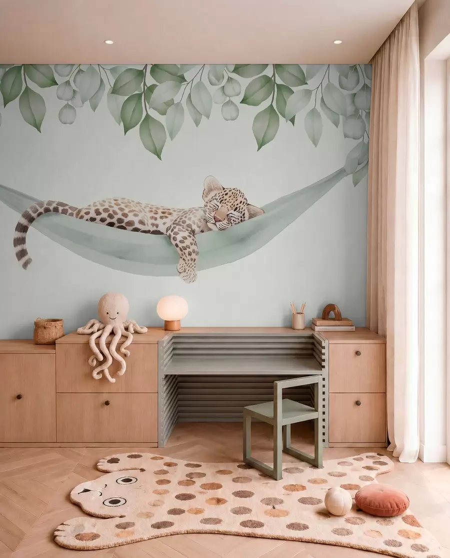 wall murals Leopard Siesta w04881