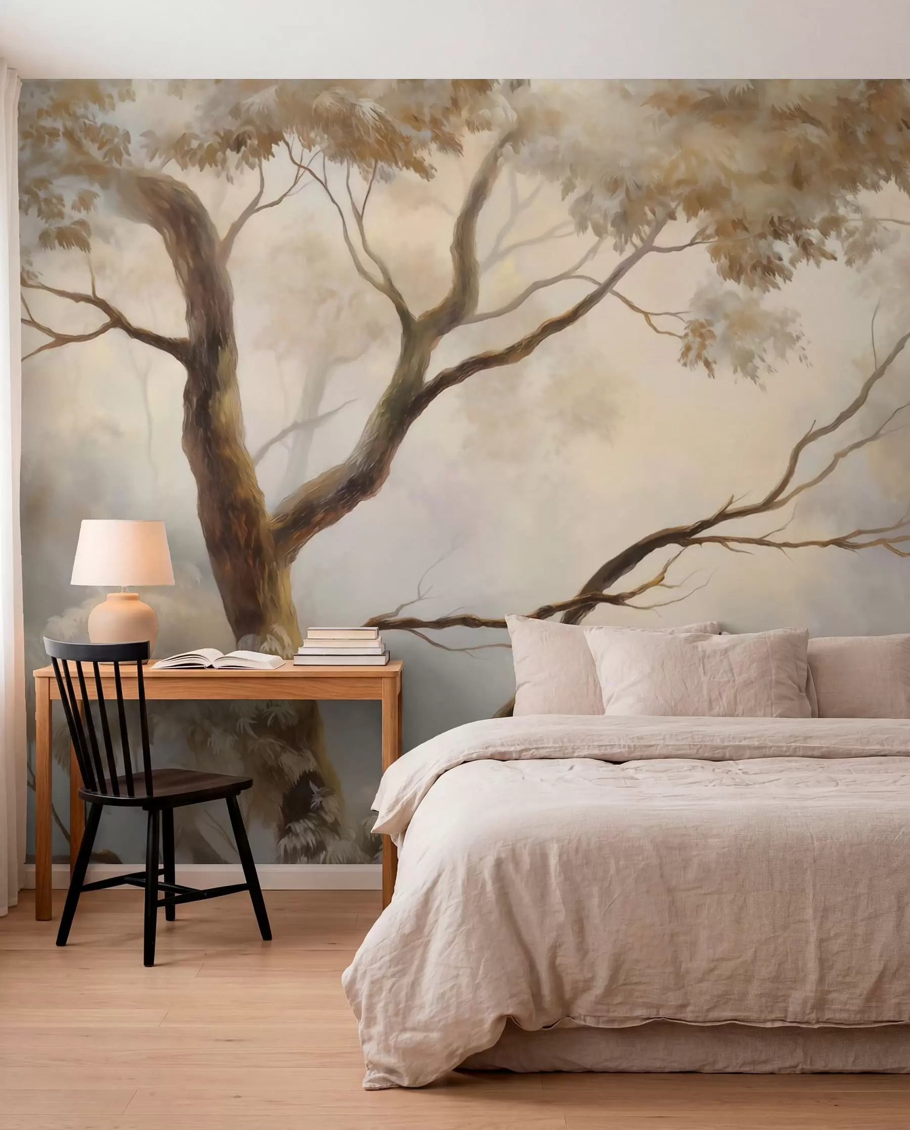 wall murals Branches through Morning Mist w04817