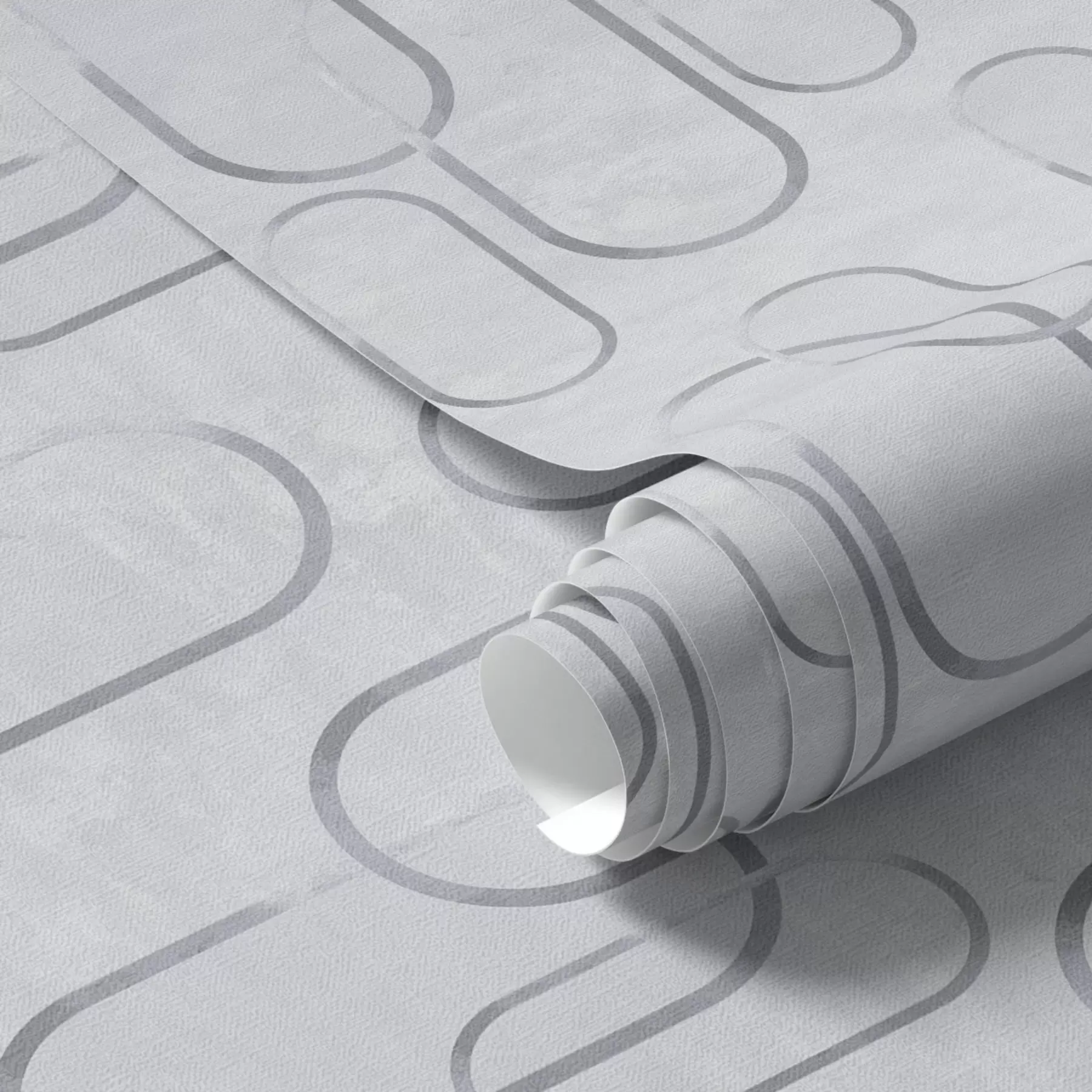 wall murals Light background with elongated ovals, grey outlines a00921