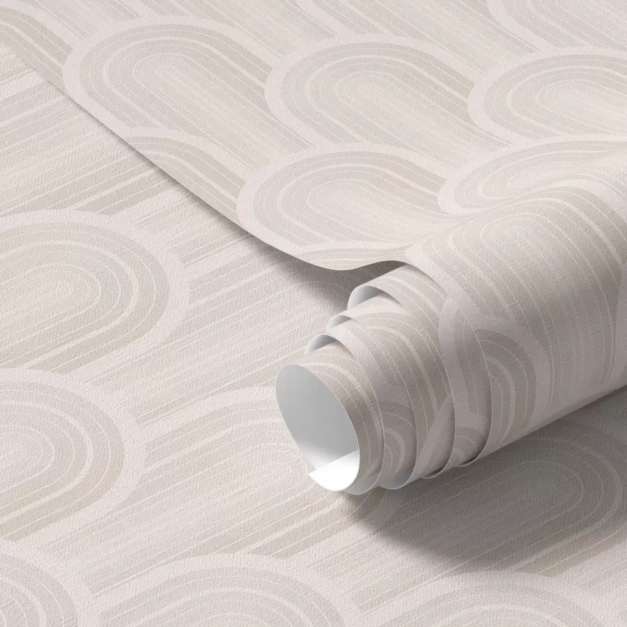 wall murals Small arch modules in warm cream-beige shades a00924