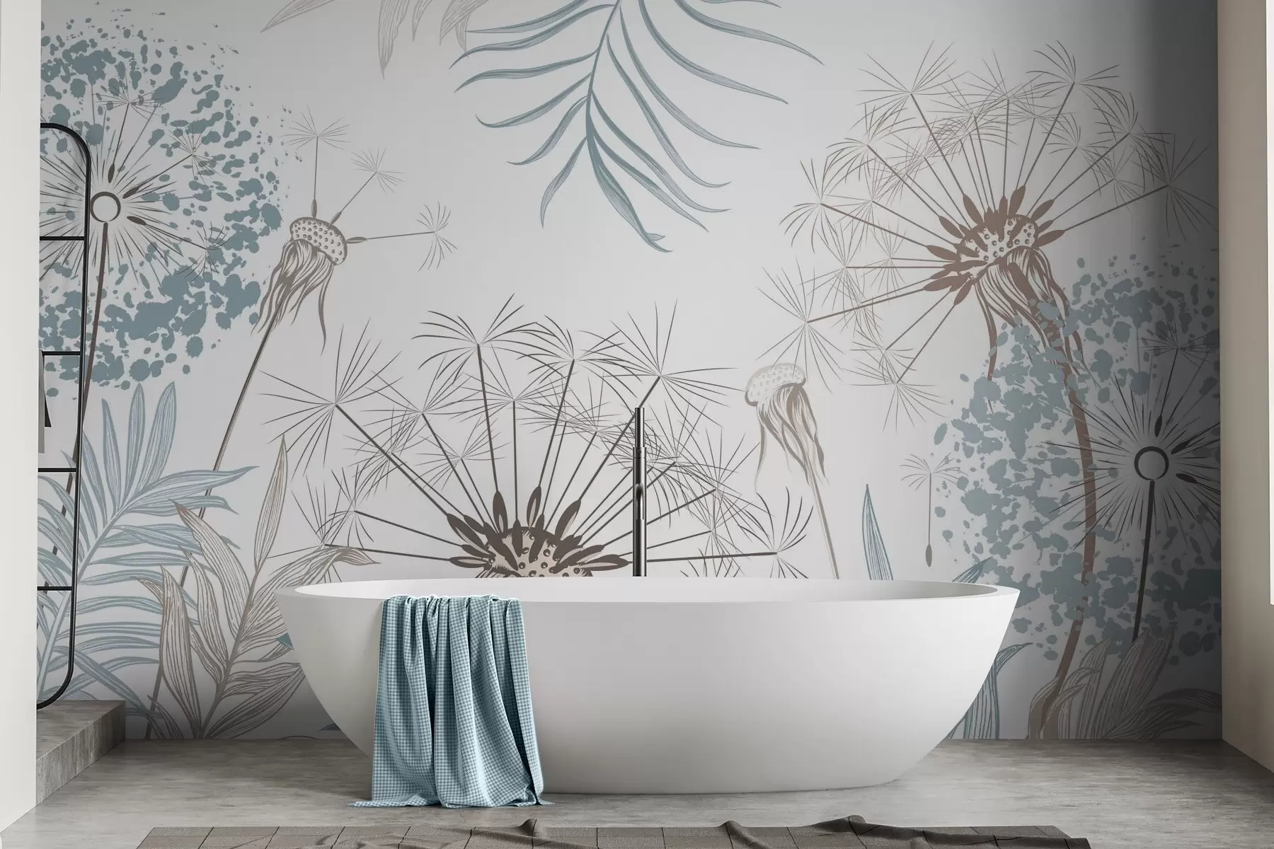 wall murals Dandelions among the foliage w04942