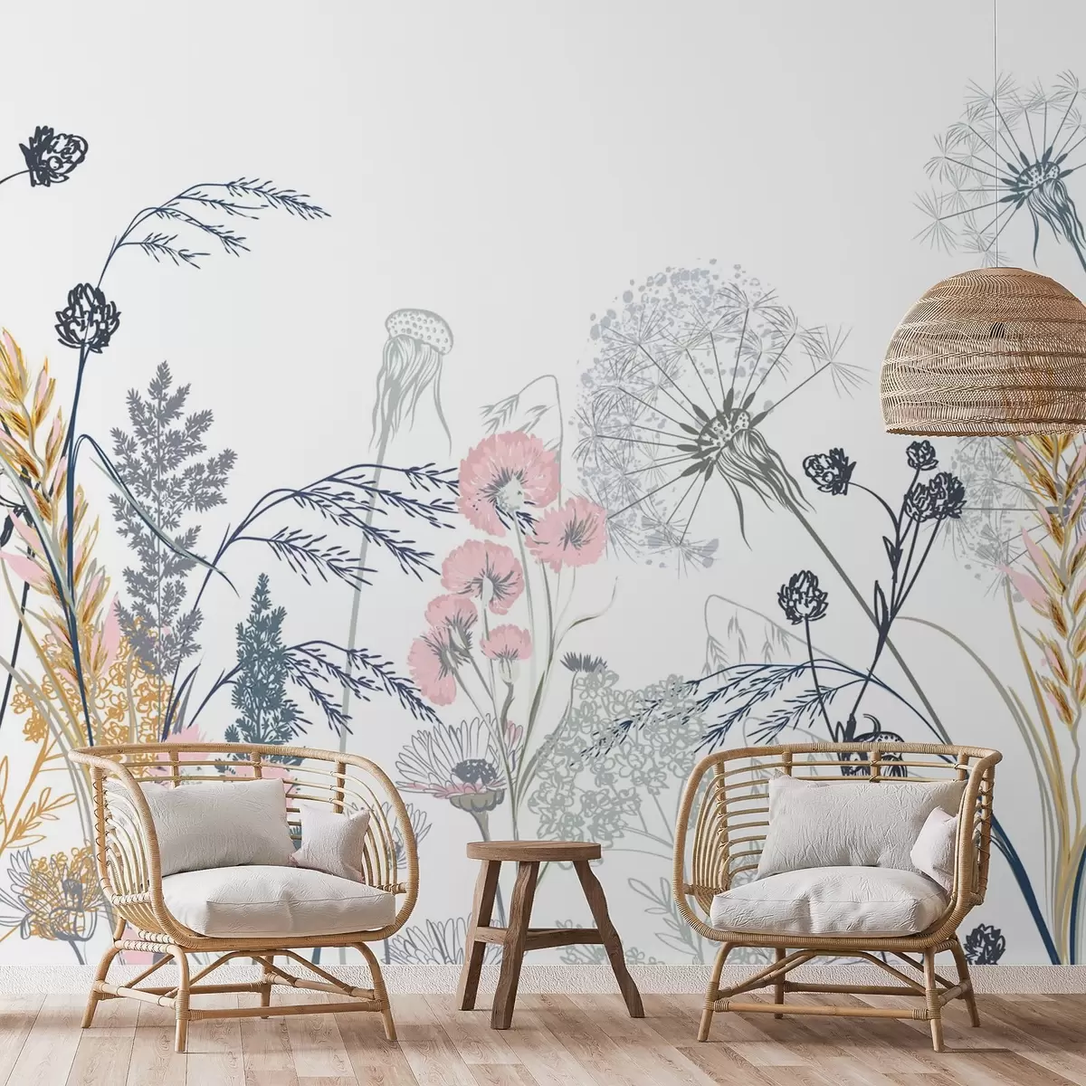 wall murals Wildflowers w04943v2