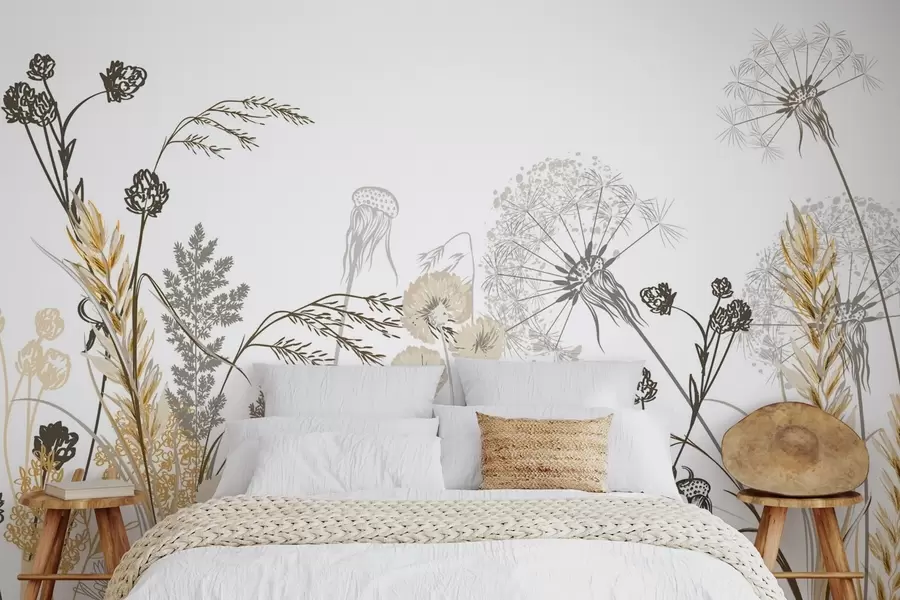 wall murals Wildflowers w04943v1
