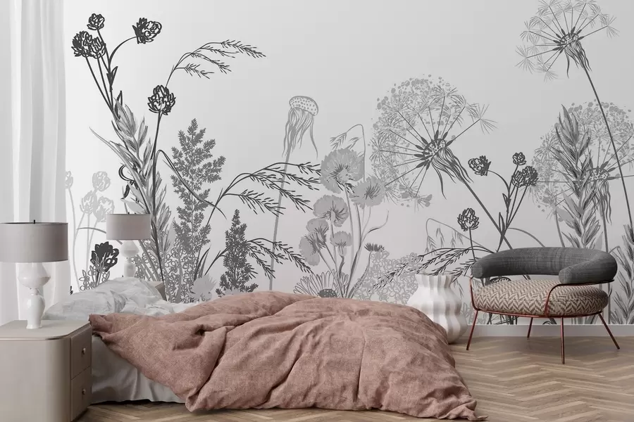 wall murals Wildflowers w04943v3