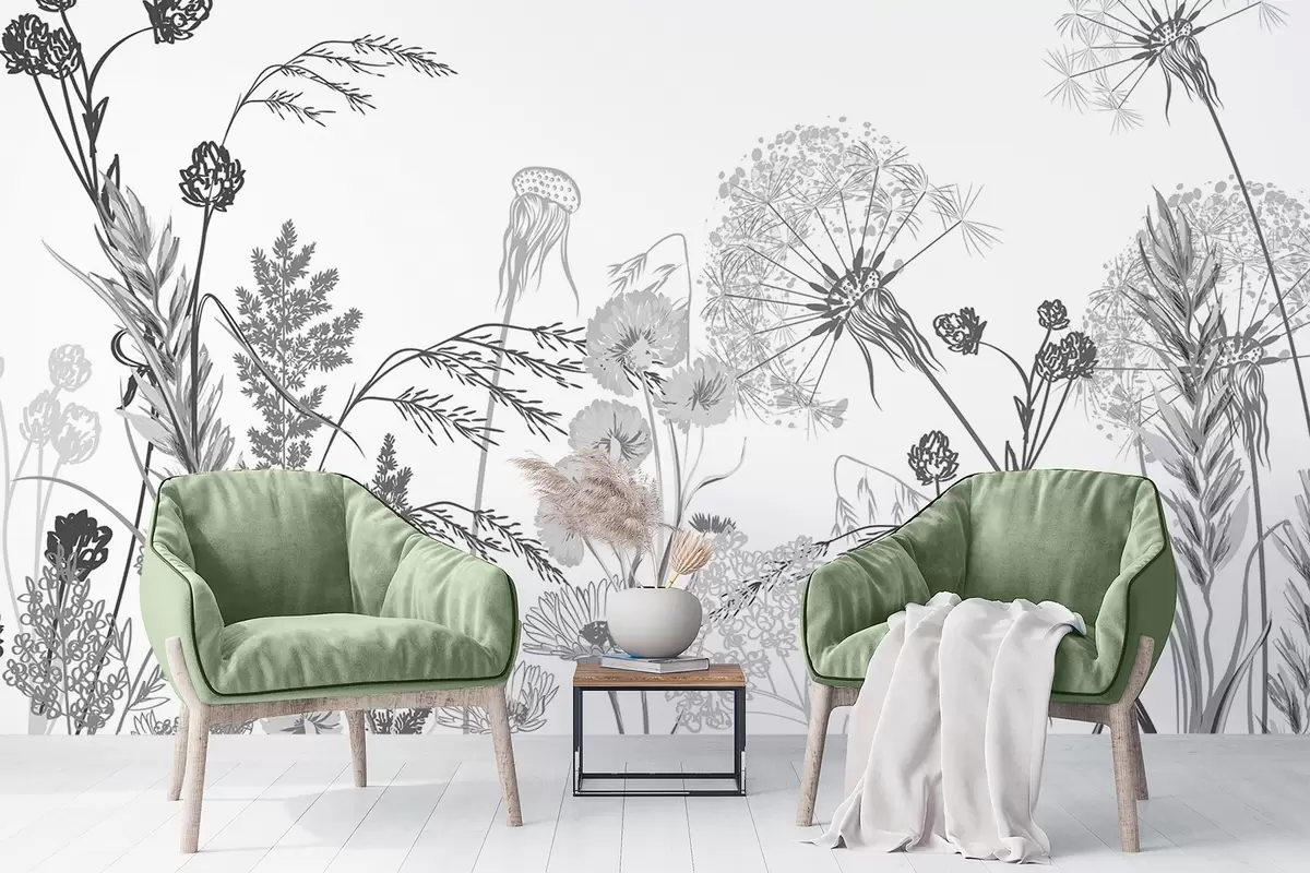 wall murals Wildflowers w04943v3