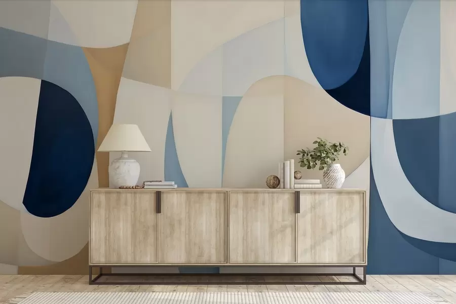 wall murals Watercolor geometry w04837