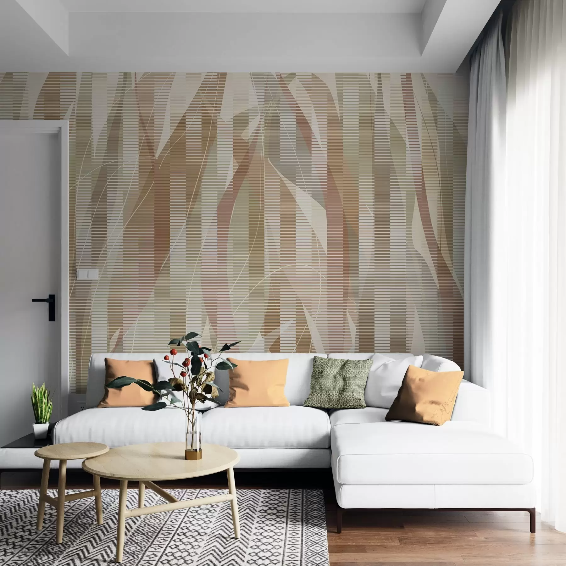wall murals Intertwining elements w04945