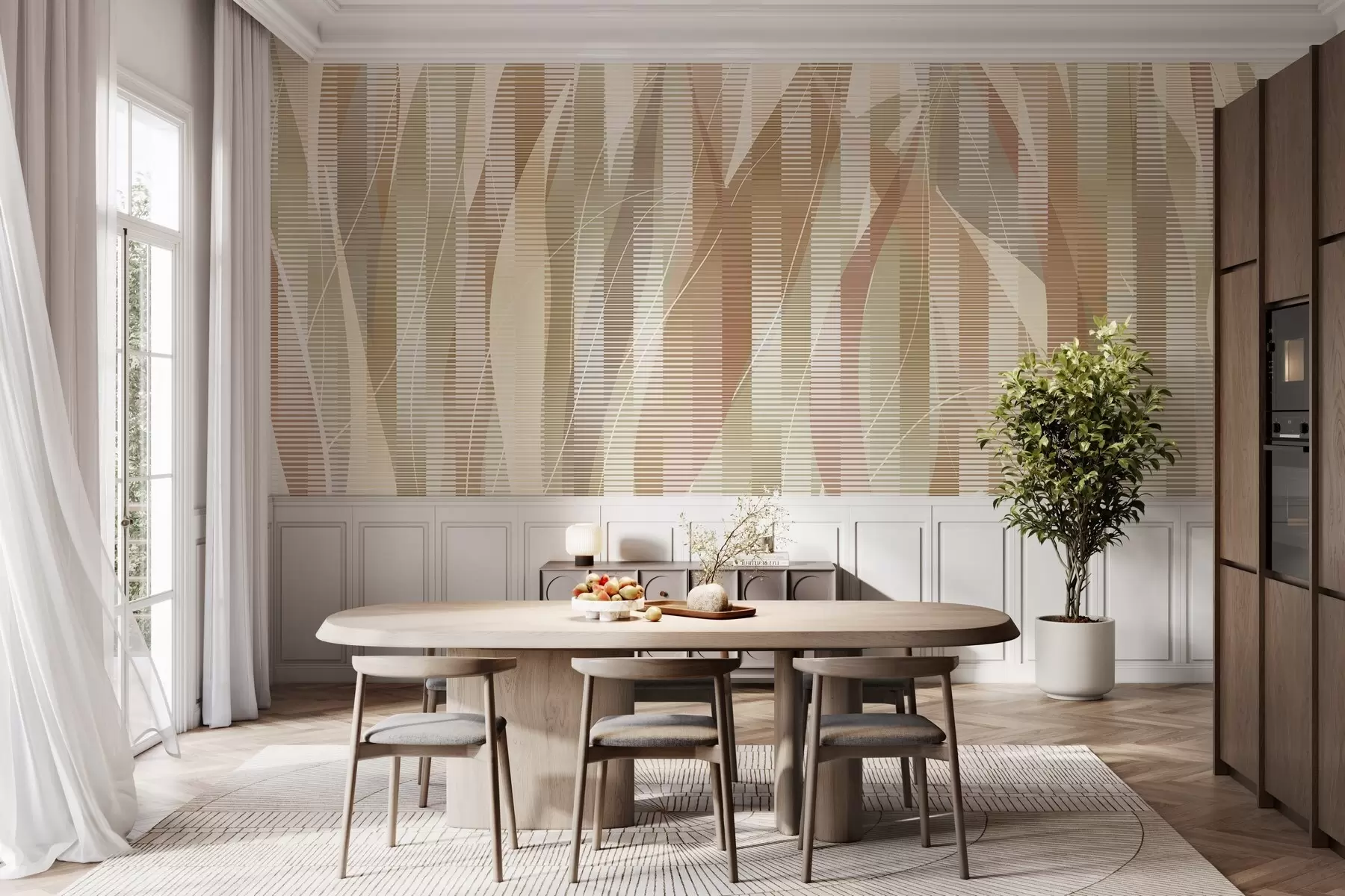 wall murals Intertwining elements w04945