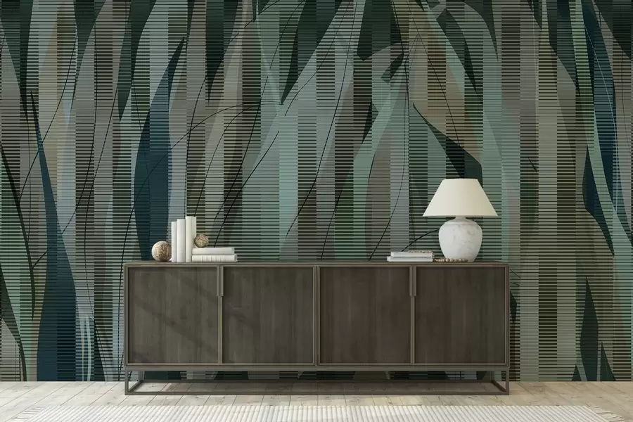 wall murals Intertwining elements w04945v2