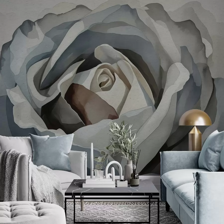 wall murals Watercolor rose w04948