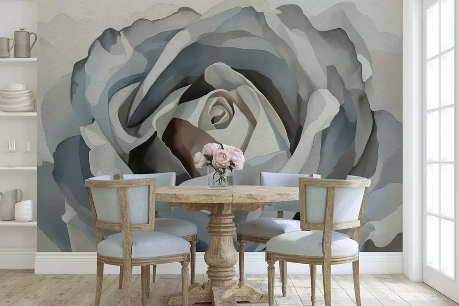 wall murals Watercolor rose w04948