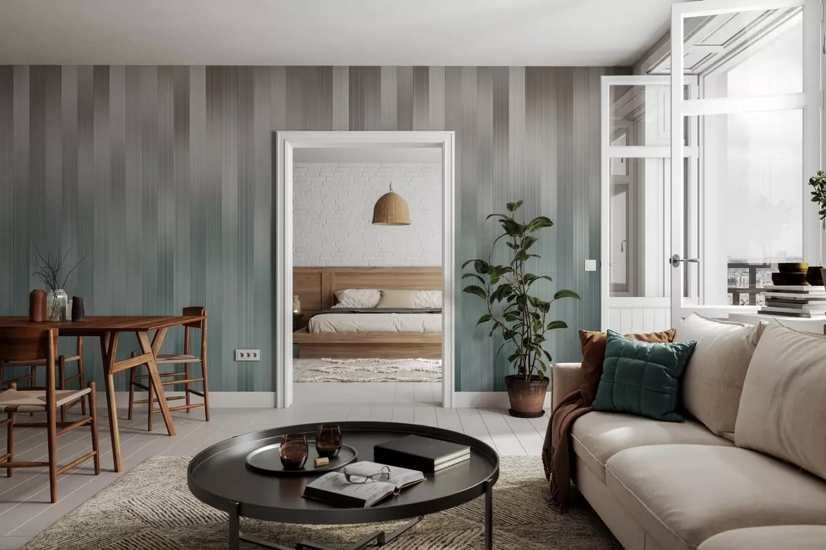 wall murals Harmony of vertical lines w04952