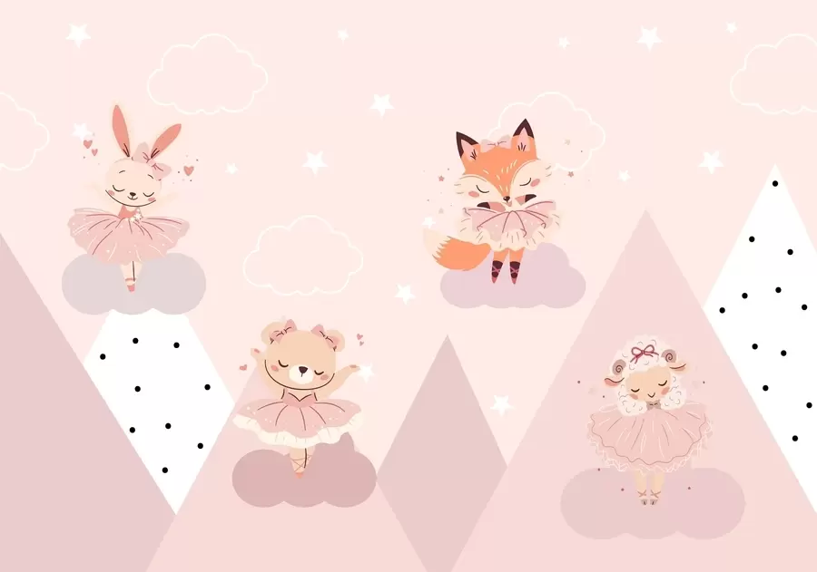 wall murals Animal ballerinas w04929