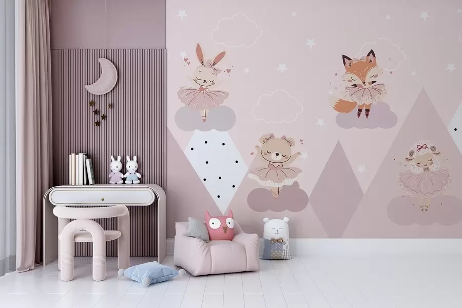 wall murals Animal ballerinas w04929