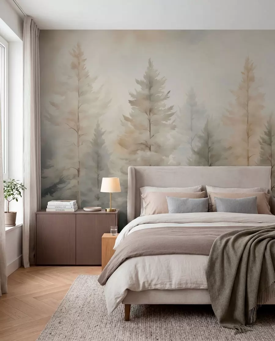 wall murals Conifer Mist w04975