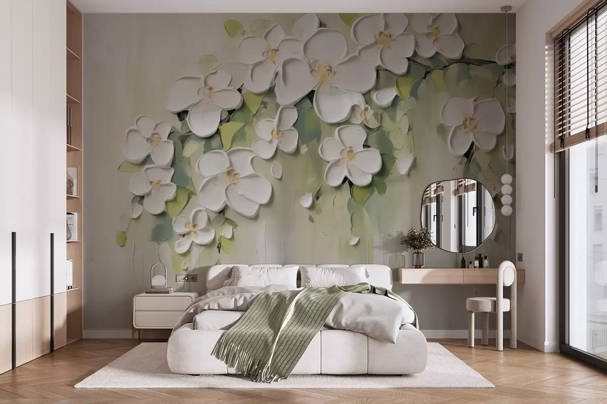 wall murals A branch with flowers w04978