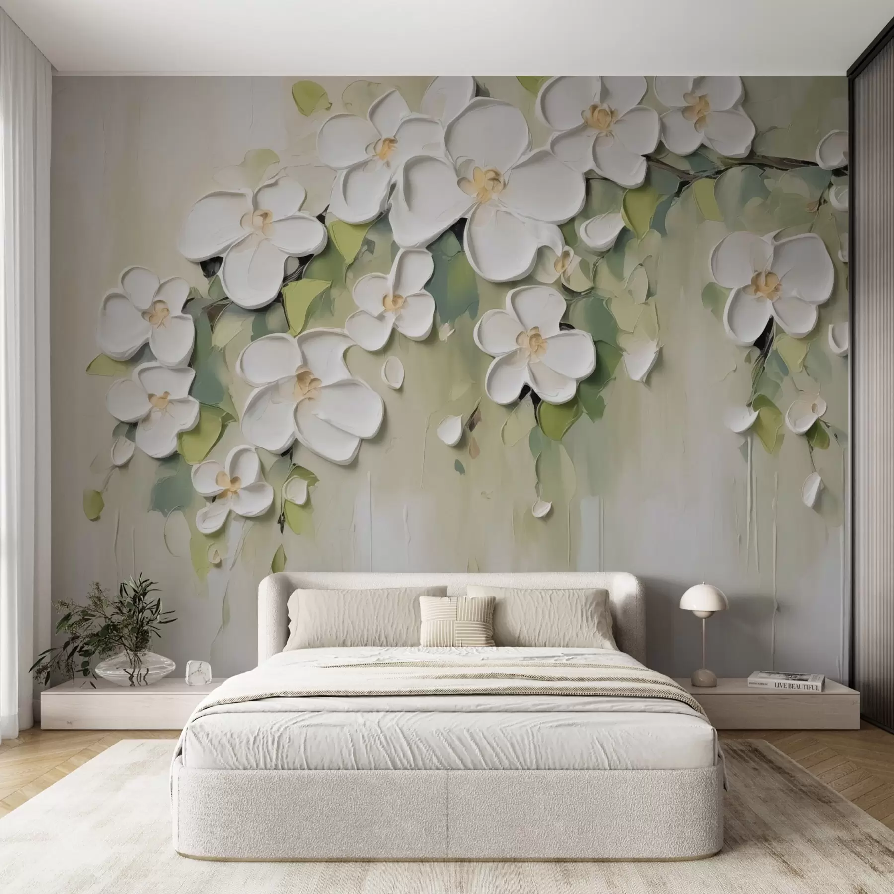 wall murals A branch with flowers w04978