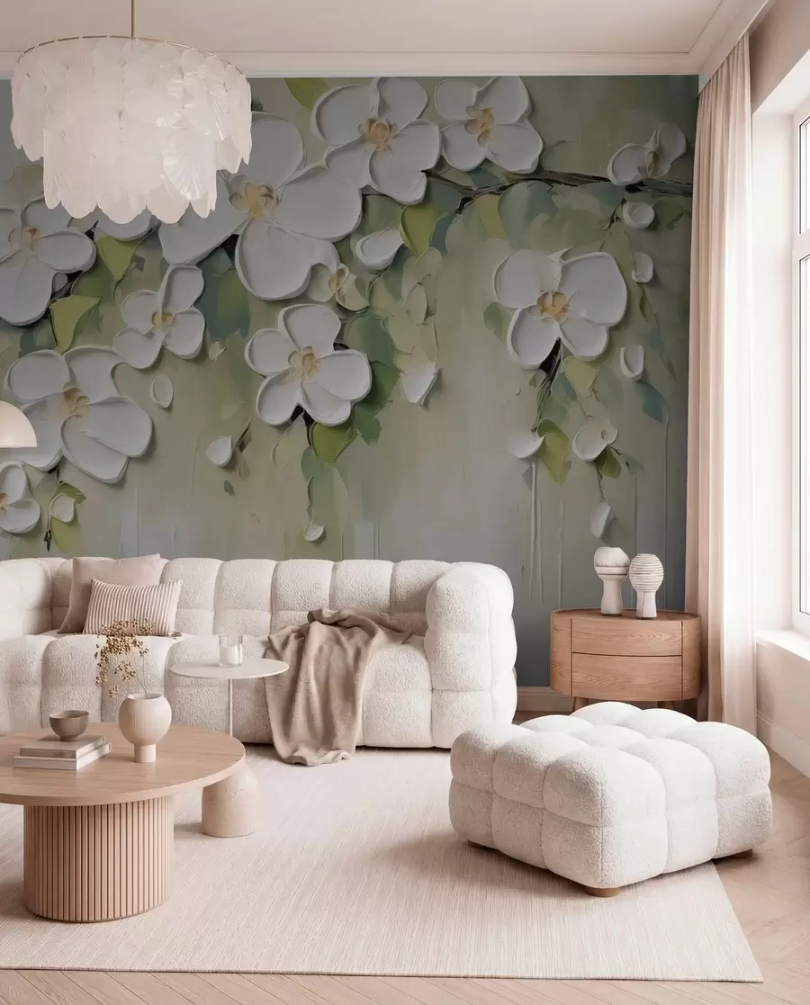wall murals A branch with flowers w04978