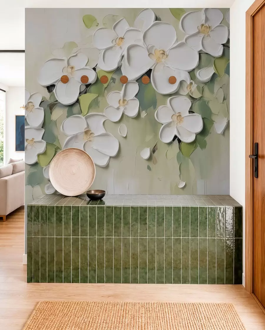 wall murals A branch with flowers w04978