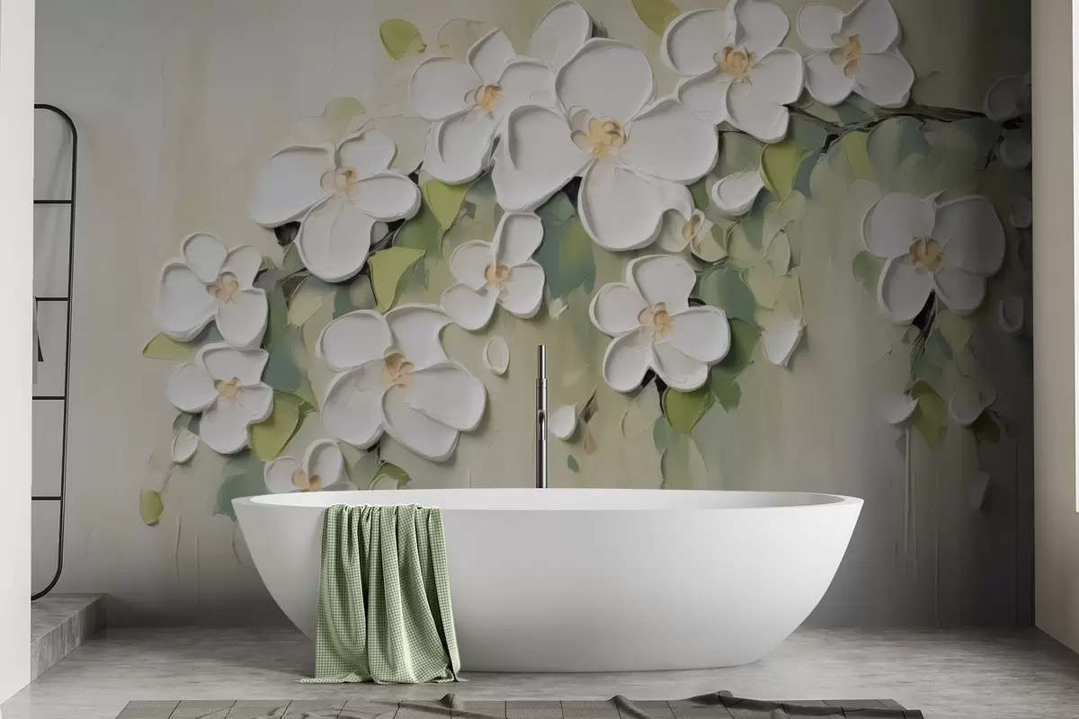 wall murals A branch with flowers w04978