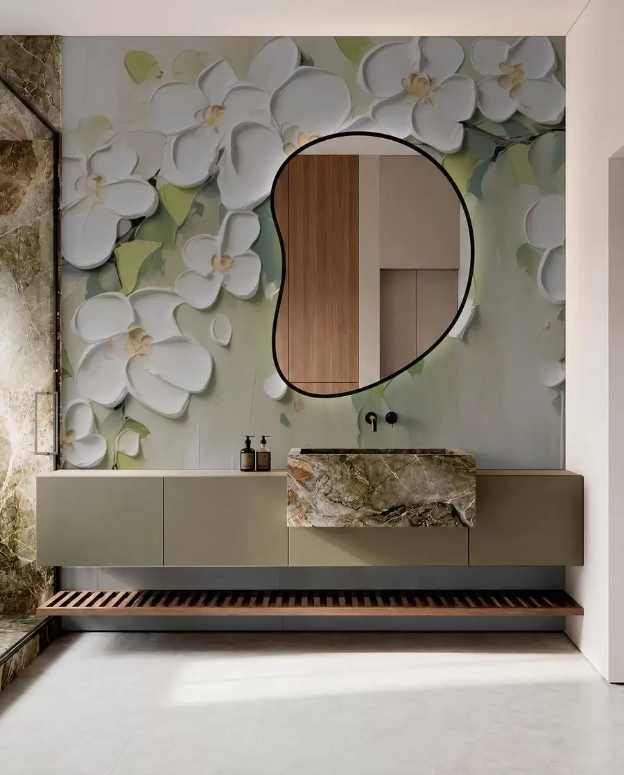 wall murals A branch with flowers w04978