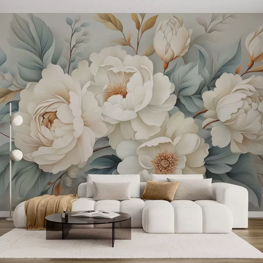 wall murals A bouquet of peonies w04979