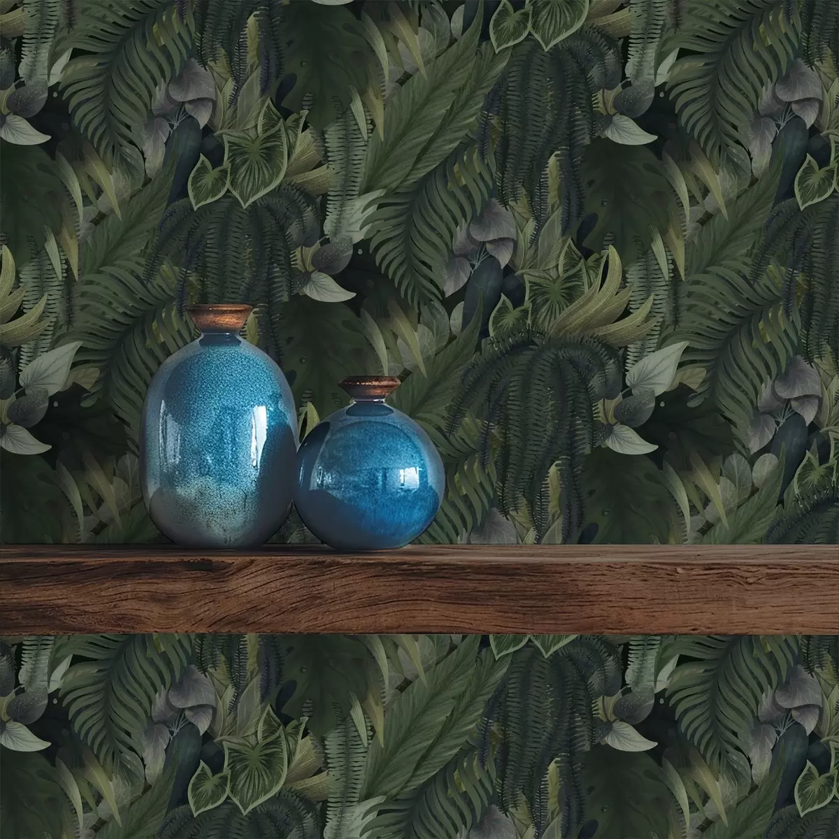 Wallpaper Dense tropical foliage in deep green thickets a00943