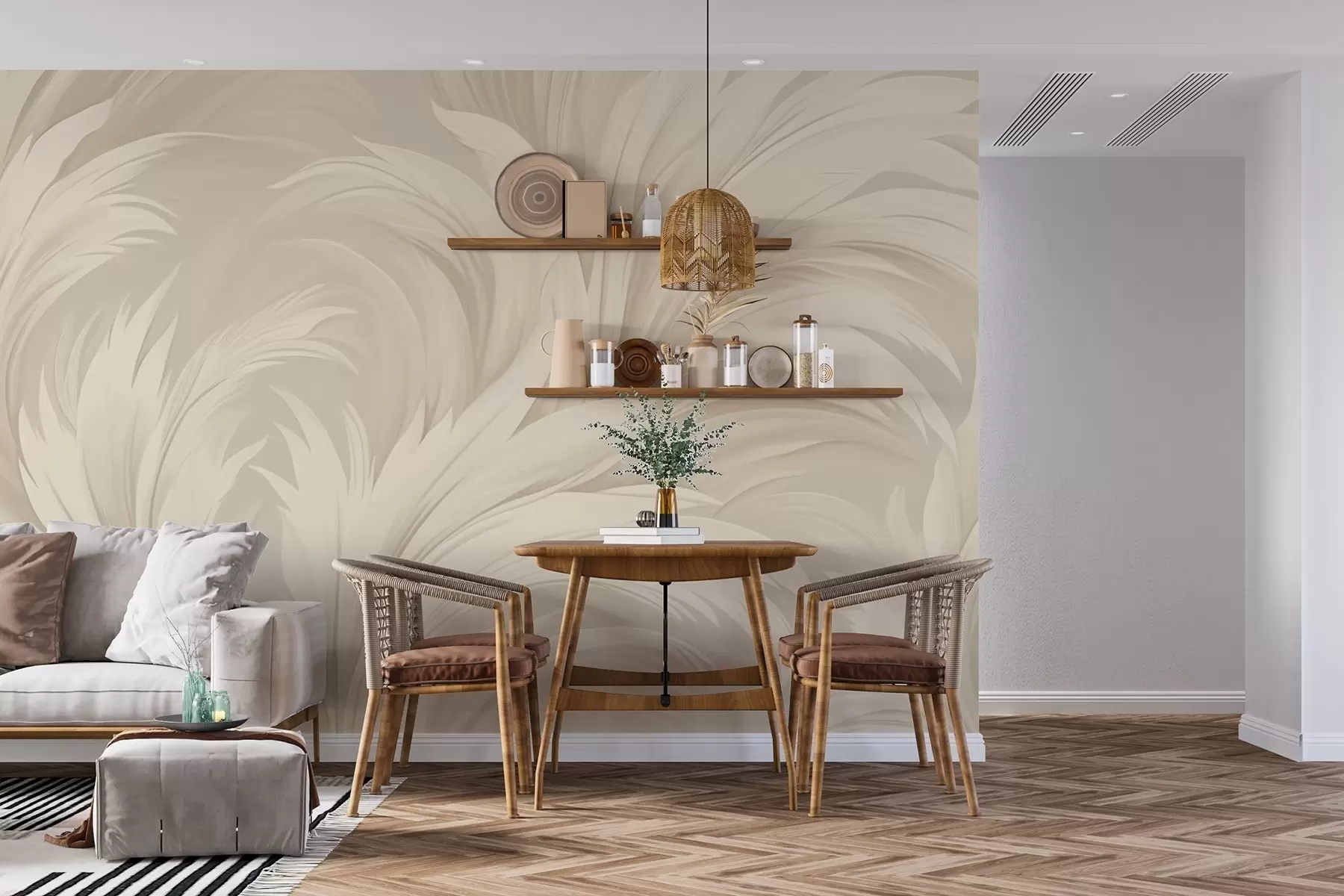 wall murals Abstract leaves w04987