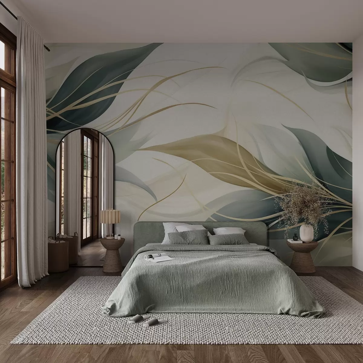 wall murals Abstract leaves w04990