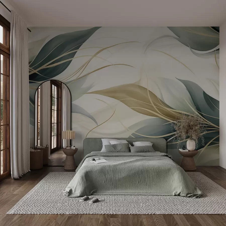 wall murals Abstract leaves w04990