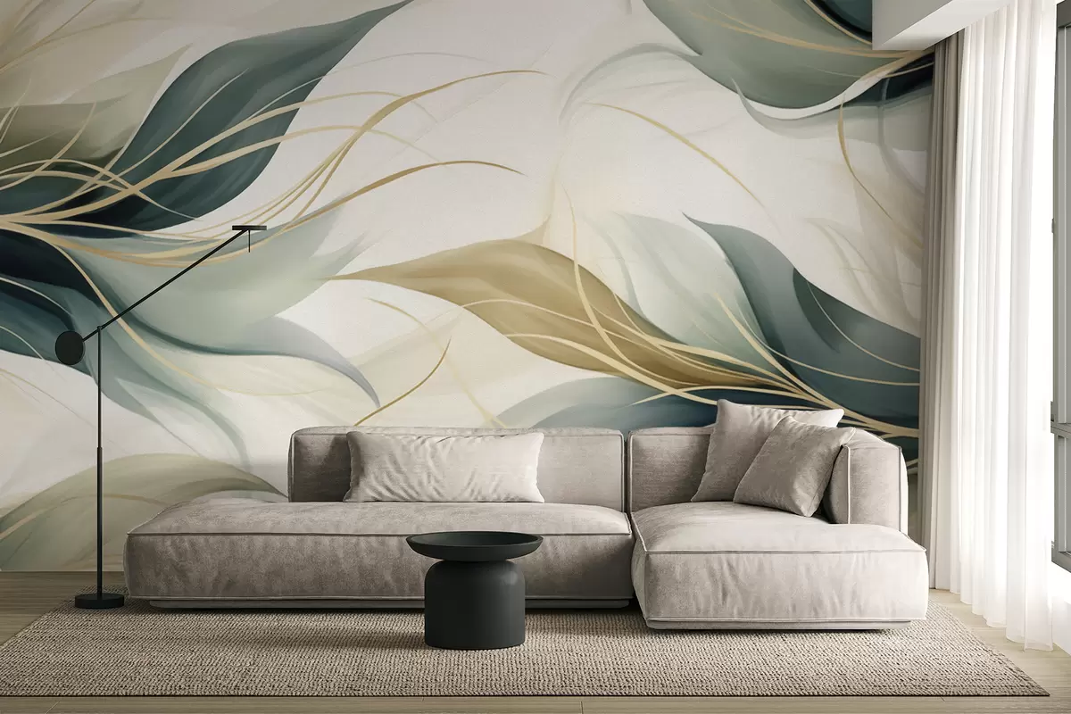 wall murals Abstract leaves w04990