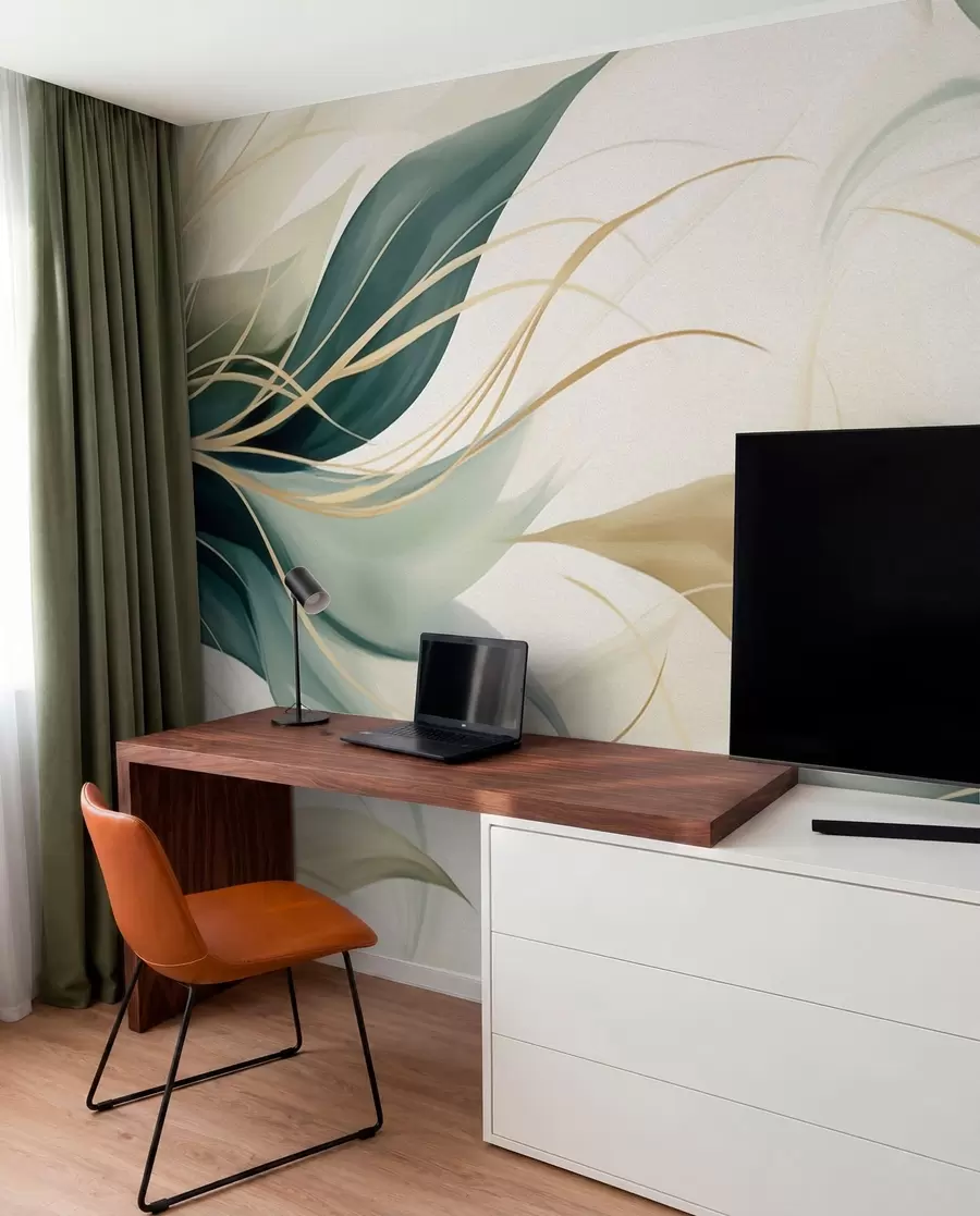 wall murals Abstract leaves w04990