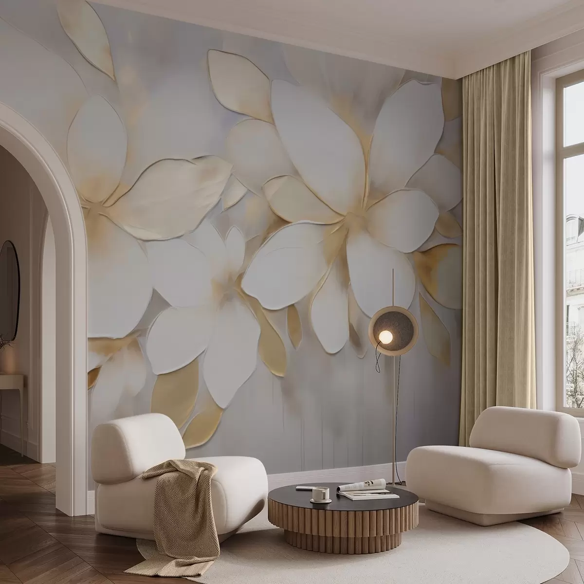 wall murals Abstract flowers w09598