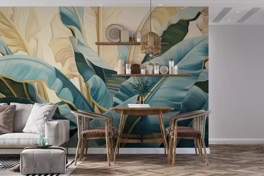 wall murals Large Banana Leaves w05005