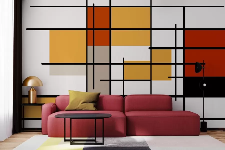 wall murals Bright Geometry w05008