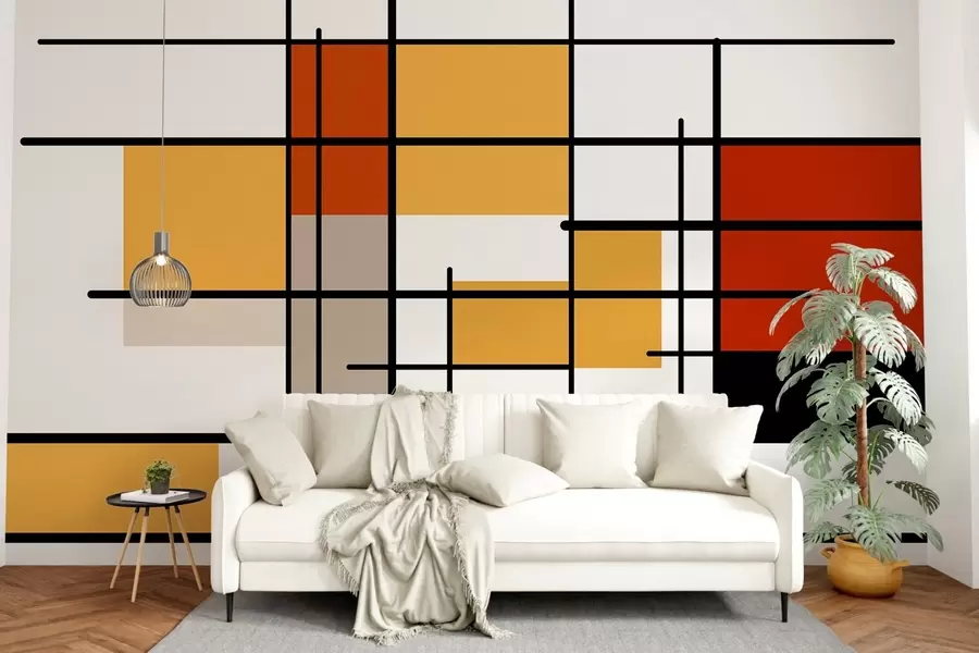 wall murals Bright Geometry w05008