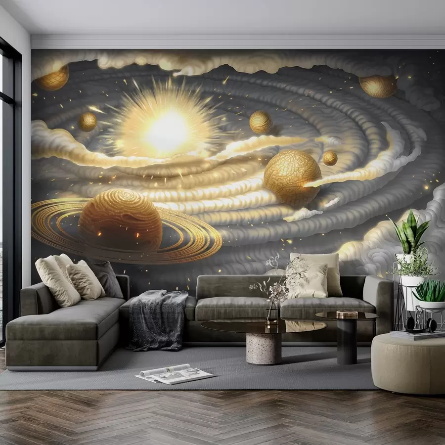 wall murals Cosmic dance of celestial bodies w01967