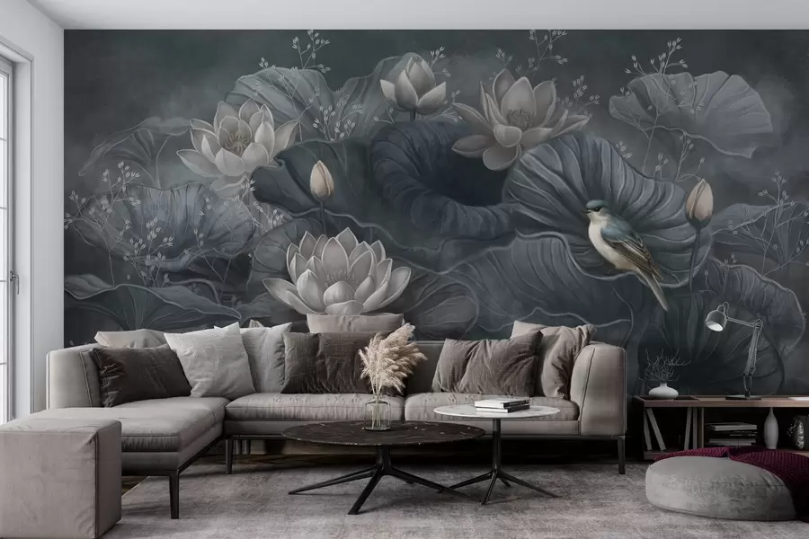 wall murals Serenity among nature's elegant blooms w02407
