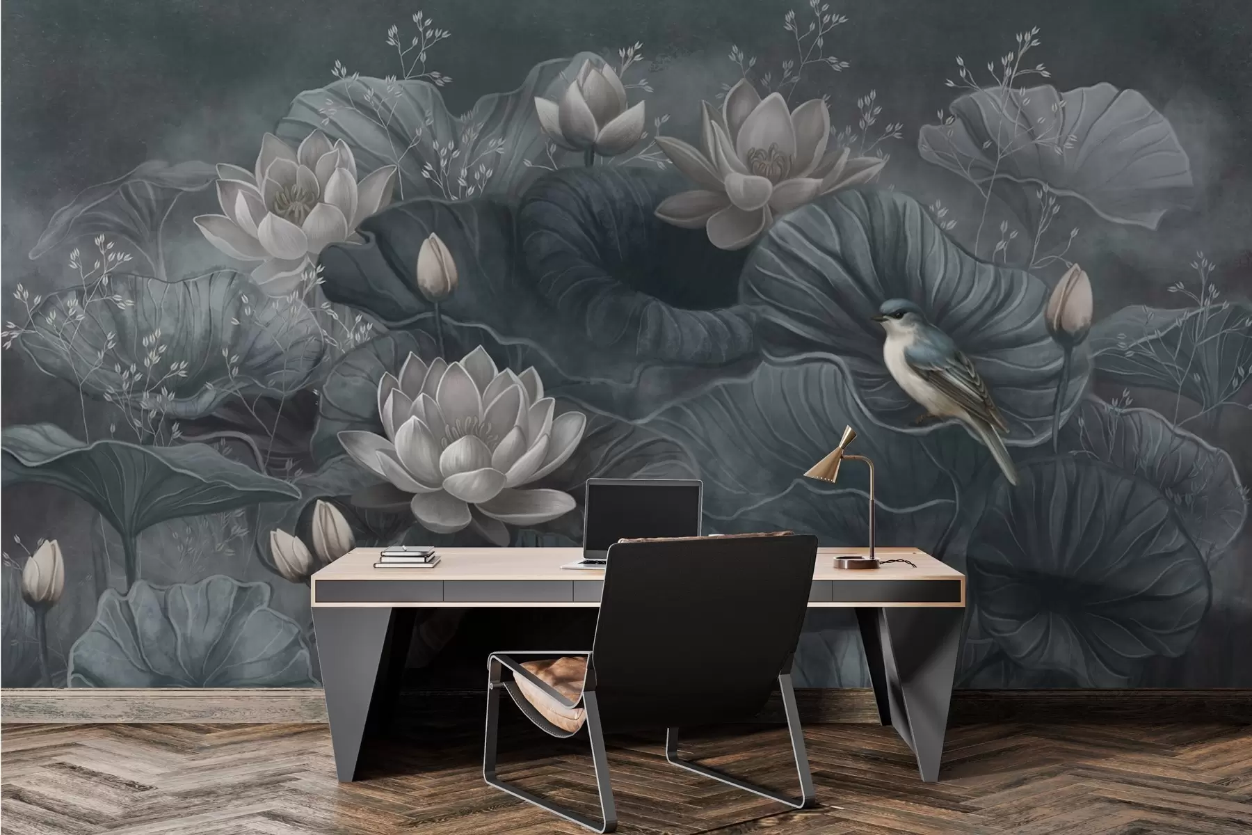wall murals Serenity among nature's elegant blooms w02407