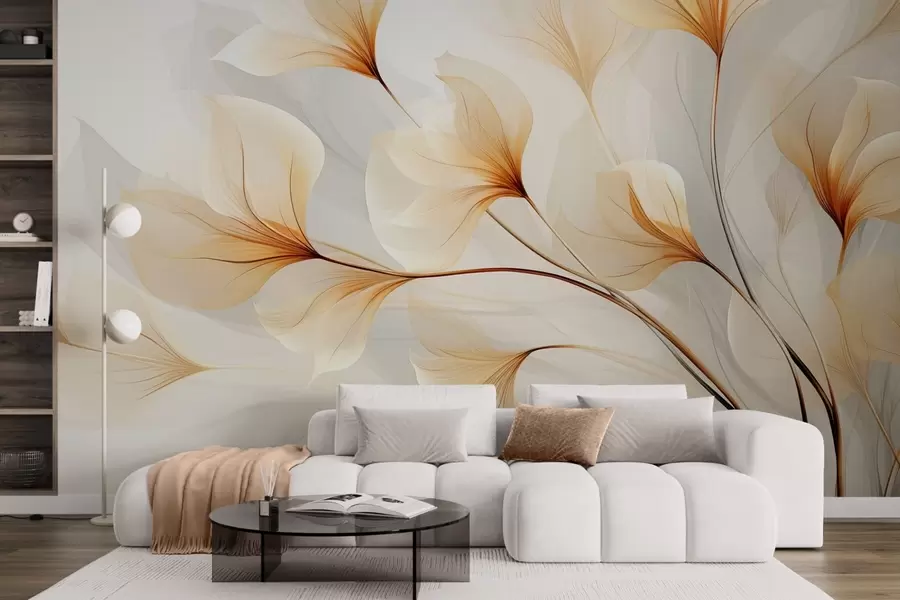 wall murals Abstract flowers w09596